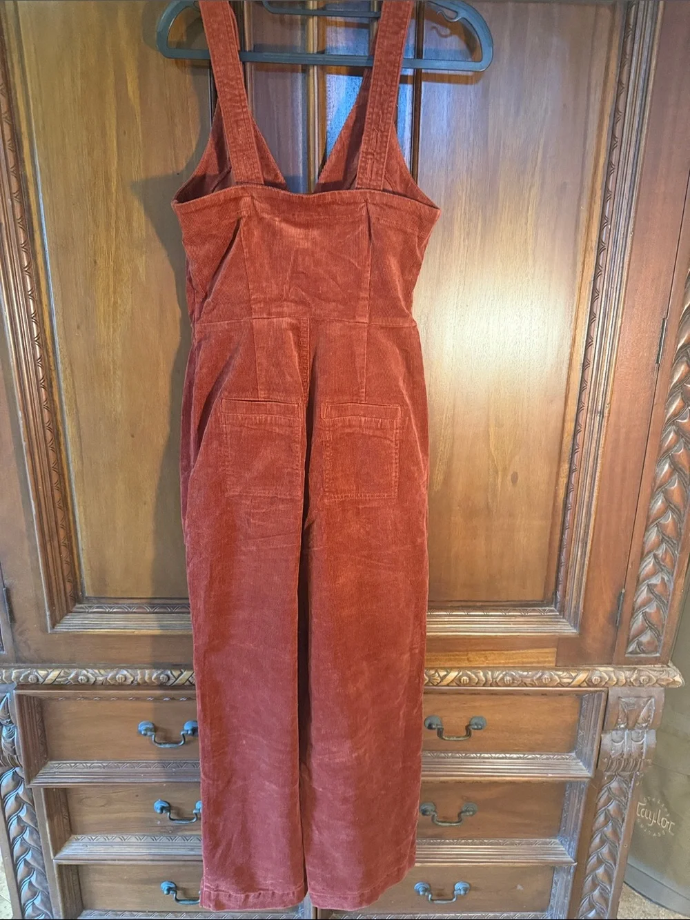 Universal Thread Rust Corduroy Button-Front Jumpsuit Size M - Picture 2 of 2
